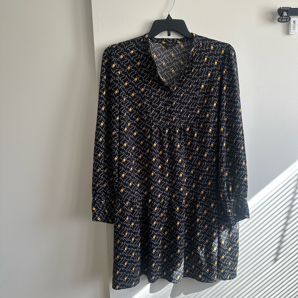 Halogen Black and Gold Mini Dress